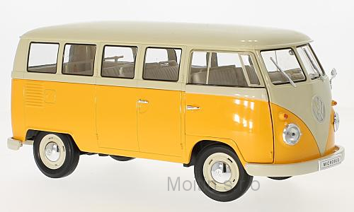VW T1 bus, dark yellow / beige, 1963